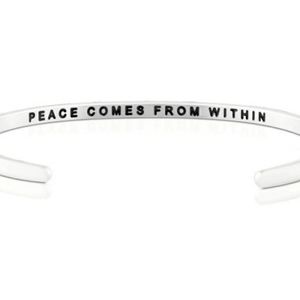 Peace Comes From Within Mantra Band Bracelet